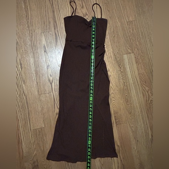 Reformation Formosa Knit Dark Brown Dress - Picture 6 of 11